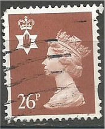 GREAT BRITAIN, NORTHERN IRELAND, 1997, used 26p, MACHINS  Scott NIMH73