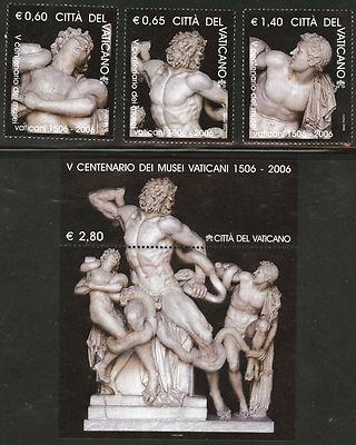 VATICAN Scott 1338-1341 MNH** 2006 stamp and sheet  sculpture set