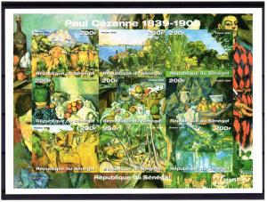 Senegal 1999 Paintings by Paul Cezanne Shlt Imperf Sc 1414 