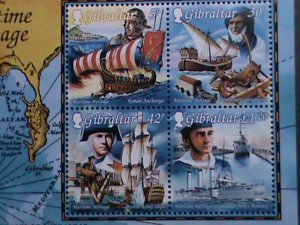 GIBRALAR 1999 SC#801a  MARITIME HAERITAGE MNH S/S  CAT. $10 VERY FINE