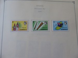 Dominica 1937-1972 Mint Stamp Collection on Scott International Alb Pgs