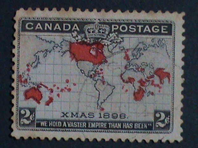 ​CANADA-1898-SC#85 -CANADA MAP-OVER 120 YEARS OLD STAMP-LT.CANCEL VERY FINE