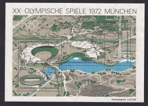 Germany  #B489 used  1972 sheet Olympic Games Site Munich