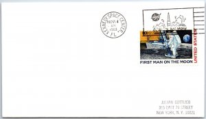 US SPECIAL EVENT CANCELLATION COVER FIRST MAN ON THE MOON NASA KENNEDY SPACE '69