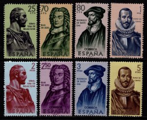 Spain 1961 Explorers & Colonisers of America, 1st Series, Set [Mint]