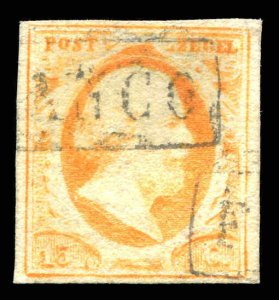 Netherlands Sc# 3, 4 Wide Margins 1852 William III,