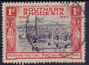 Southern Rhodesia 1940, 50th Anniv. British South Africa Co. 1p, sc#57, used**