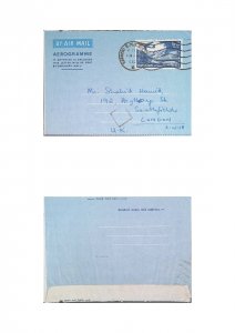 O) 1963 PAKISTAN, KARACHI, PLANE OVER MOUNTAINS, AEROGRAM CIRCULATED TO LONDON,