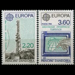 ANDORRA FR. 1988 - Scott# 363-4 Europa Set of 2 NH