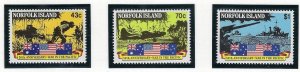 Norfolk Is 514-16 MNH 1991 WWII Anniversary (ak3398)