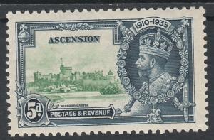 ASCENSION 1935 KGV SILVER JUBILEE 5D MNH **