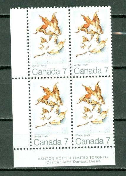 CANADA 1971 LEAF #538 LL PLATE CORNER MNH...$2.00