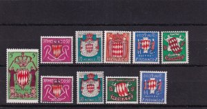 SA27a Monaco 1954 Coat of Arms, MNG stamps