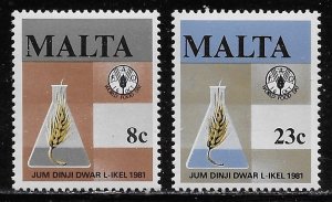 Malta Scott #'s 590 - 591 MNH