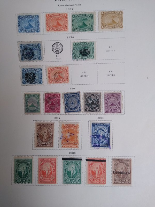 collection on pages Salvador 1867-89 NY: CV $353