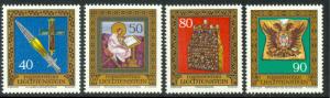 LIECHTENSTEIN 1977 TREASURES Set Sc 617-620 MNH