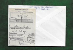 GERMANY 1982 AUTO LABELS ON FDC