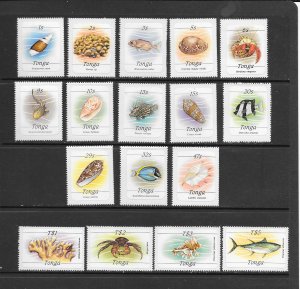 TONGA #563-79  MARINE LIFE   MNH