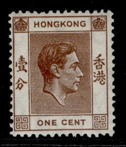 HONG KONG GVI SG140, 1c brown, M MINT.