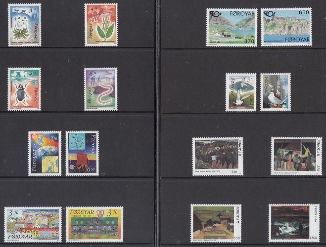Faroe Islands (1991 Year Set) - Catalog Value $29.70
