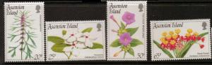 ASCENSION SG643/6 1995 FLOWERS MNH