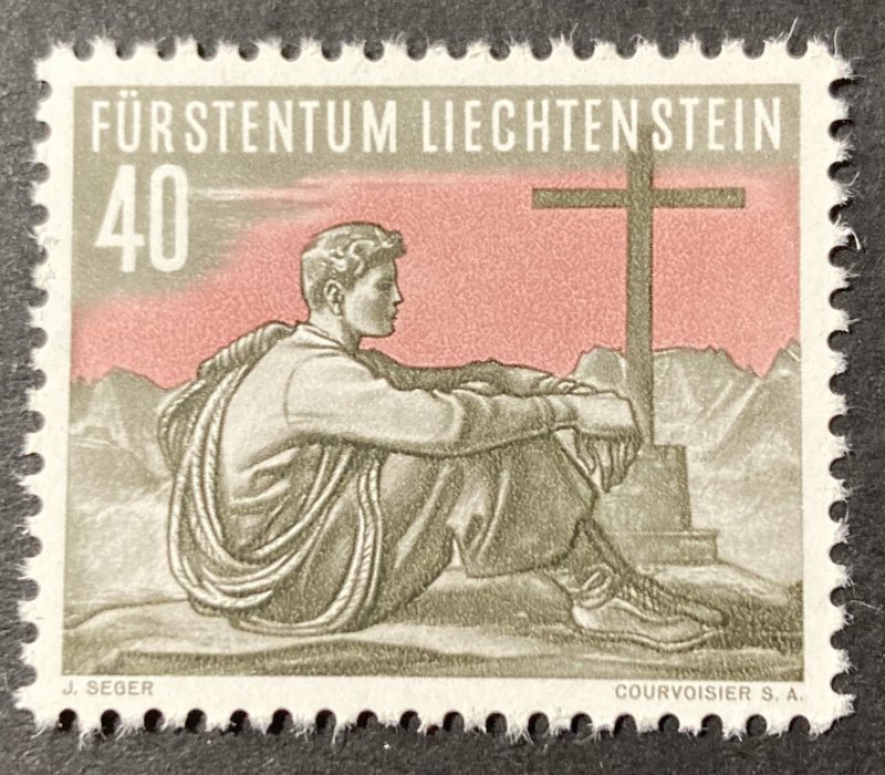 Liechtenstein 1955 #292, Resting On Summit, MNH.