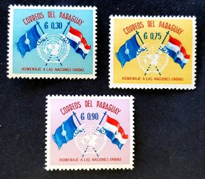 Paraguay #569-71 MLH FVF  Complete Non-Airmail Set