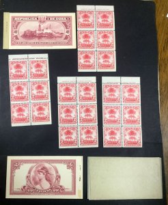 MOMEN: US STAMPS   #228b MINT OG H CUBA BOOKLET LOT #38276