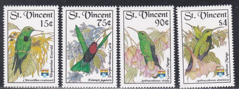 St.Vincent # 1645 / 1654, Hummingbirds, Part 1, Mint NH, 1/2 Cat.