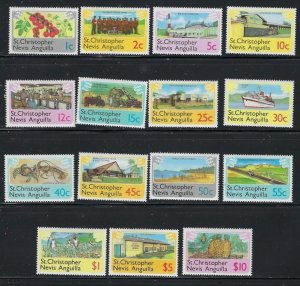 St Kitts Nevis 355-69 MNH 1970 set (102)(ak8855)