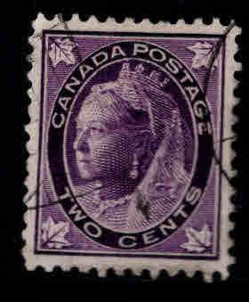 Canada Scott 68 Used 1897 Queen Victoria Two cent stamp