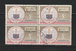 Samoa 232 Block Of 4 U State Seal (E)