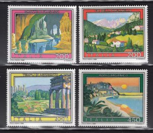 Italy 1982 Set of 4 Tourist Type of 1974, Scott 1520-1523 MNH, value = $2.50