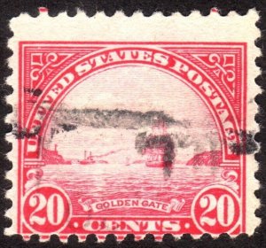 1923, US 20c, San Francisco Bay, Used, Sc 567