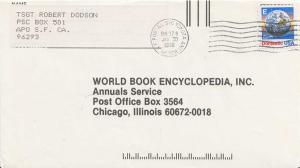 United States A.P.O.'s [25c] E Earth 1988 A F Postal Svc, Yokota Amt 96328 Yo...