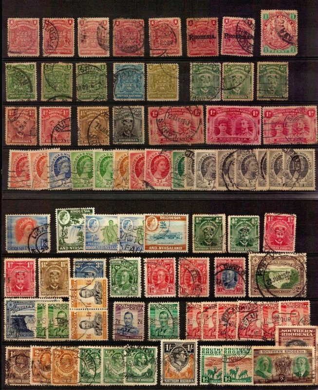 Collection British Colonies Africa Gold Coast Sierra Leone Kenya Rhodesia stamps