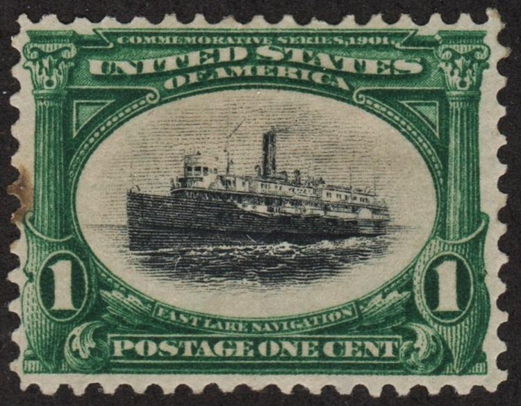 SC#294 1¢ Lake Steamship (1901) MHR*