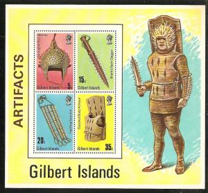 GILBERT ISLS 292a MNH 1976 Artifacts Souvenir Sheet