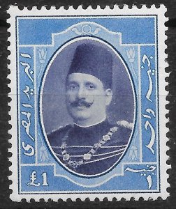 EGYPT SG122 1924 £E1 DULL VIOLET-BLUE & BLUE MNH (r)