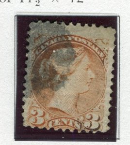 CANADA; 1870s classic QV Small Head issue used 3c. value