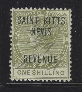 1889 St Kitts-Nevis - Used Classic Revenue Stamp - Crease (BT112)