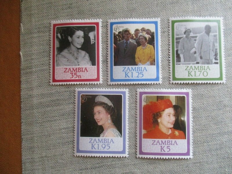 Zambia, Scott#343-347, MNH