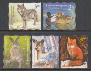 Bosnia and Herzegovina 556-560 Animals MNH VF