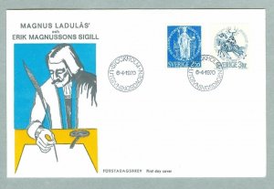 Sweden. FDC Cachet. 1970. Seal Of M. Ladulås & E. Magnuson. Engrav: Wallhorn.