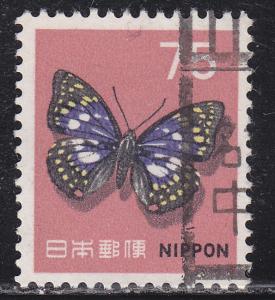 Japan 887A Used 1966 Big Purple Butterfly