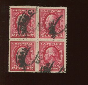 409 Washington Kansas City Roulette Used Block of 4 Stamps (By 939)