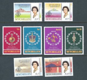 Seychelles #380-7 NH Queen Elizabeth Silver Jubilee