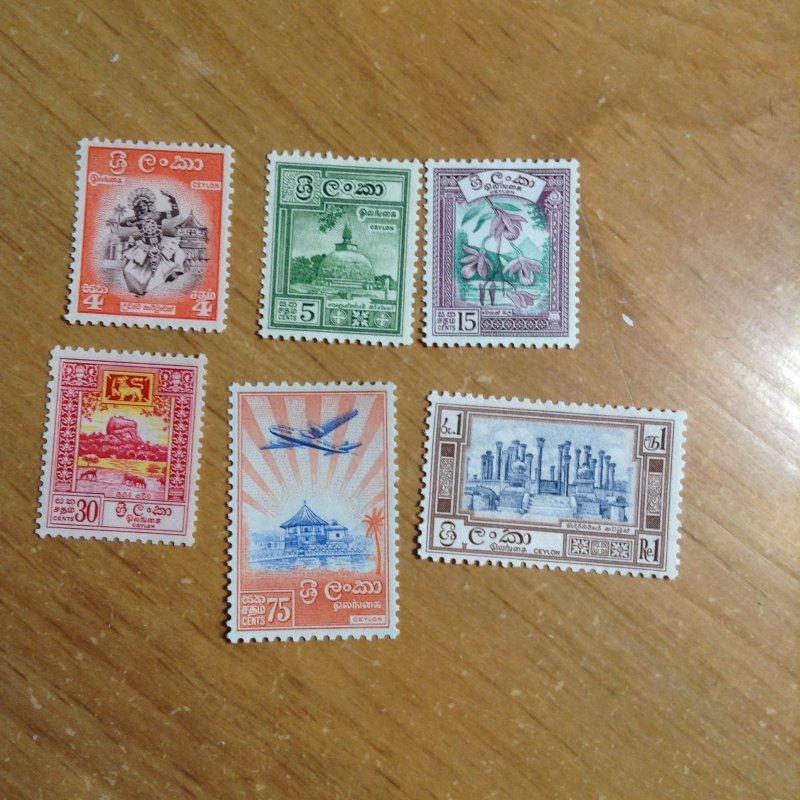 Ceylon   # 340-45  MNH