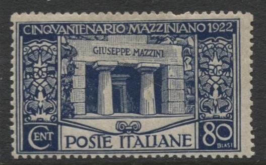 Italy - Scott 142 - General Issue -1922 - MLH - Single 80c Stamp