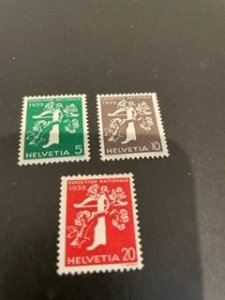 Switzerland sc 256a,257a,258a MH